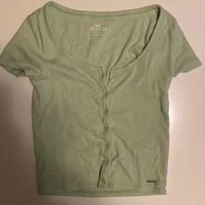 hollister button tee shirt